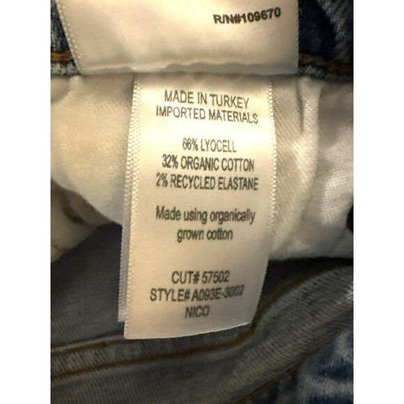 Agolde Nico Button-Fly  Distressed High-Waisted Straight-Leg Ankle Jeans Size 30 - Picture 5 of 9